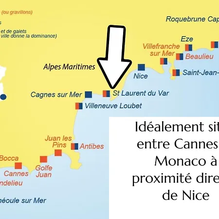 Apartment Azur & Chill - A Proximite Train Bus Aeroport Saint-Laurent-du-Var